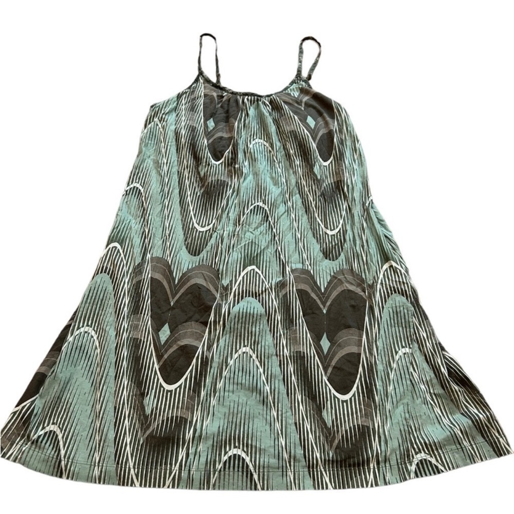 Patagonia Green Cotton dress size medium Tank Pattern Summer Spring Outdoor